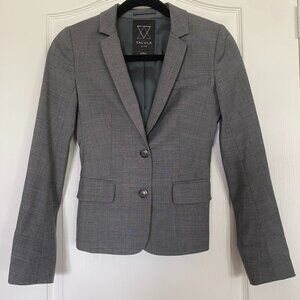 Aritzia Talula Wool Grey Blazer with Crested Buttons and Front Pockets Size 0